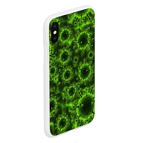 Чехол iPhone XS Max матовый COVID 3D / 3D-Белый – фото 2