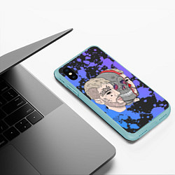 Чехол iPhone XS Max матовый Lil Scull, цвет: 3D-мятный — фото 2