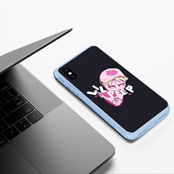 Чехол iPhone XS Max матовый Лил Пип, цвет: 3D-голубой — фото 2