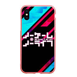 Чехол iPhone XS Max матовый NO GAME NO LIFE LOGO, цвет: 3D-баблгам