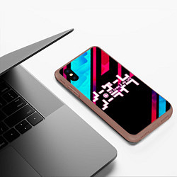 Чехол iPhone XS Max матовый NO GAME NO LIFE LOGO, цвет: 3D-коричневый — фото 2