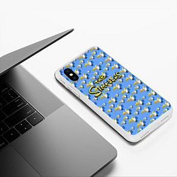 Чехол iPhone XS Max матовый Gomers pattern, цвет: 3D-белый — фото 2
