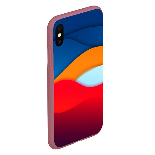 Чехол iPhone XS Max матовый Палитра Цвета / 3D-Малиновый – фото 2