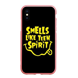 Чехол iPhone XS Max матовый Smells like teen spirit, цвет: 3D-баблгам