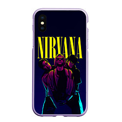 Чехол iPhone XS Max матовый Nirvana Neon