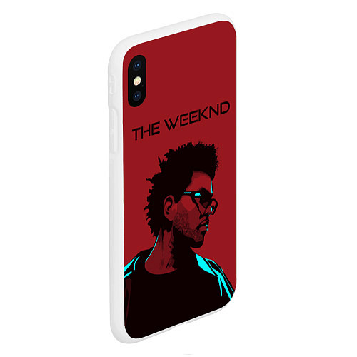 Чехол iPhone XS Max матовый The weeknd / 3D-Белый – фото 2