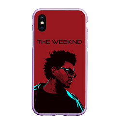 Чехол iPhone XS Max матовый The weeknd, цвет: 3D-сиреневый