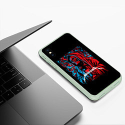 Чехол iPhone XS Max матовый Тур Металлики, цвет: 3D-салатовый — фото 2