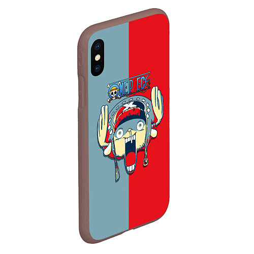 Чехол iPhone XS Max матовый Сопливый Тони Тони Чоппер One Piece / 3D-Коричневый – фото 2