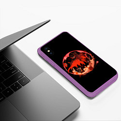 Чехол iPhone XS Max матовый Мир Пустого рыцаря, цвет: 3D-фиолетовый — фото 2