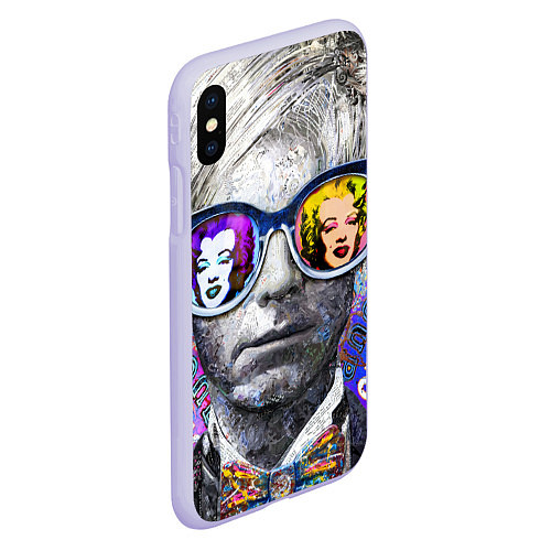 Чехол iPhone XS Max матовый Andy Warhol Энди Уорхол / 3D-Светло-сиреневый – фото 2