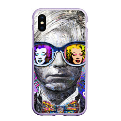 Чехол iPhone XS Max матовый Andy Warhol Энди Уорхол, цвет: 3D-светло-сиреневый