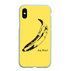 Чехол iPhone XS Max матовый Энди Уорхол - Банан, цвет: 3D-салатовый