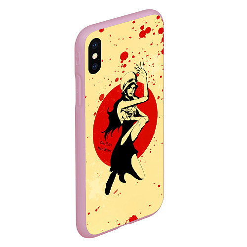 Чехол iPhone XS Max матовый Нико Робин One Piece / 3D-Розовый – фото 2