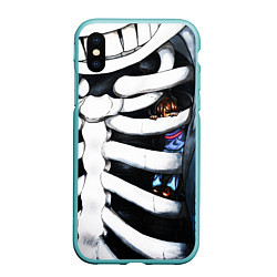 Чехол iPhone XS Max матовый SANS AND FRISK, цвет: 3D-мятный