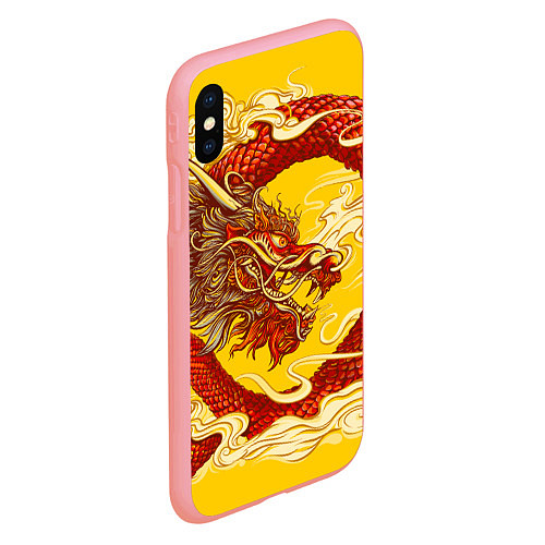 Чехол iPhone XS Max матовый Китайский Дракон, China Dragon / 3D-Баблгам – фото 2