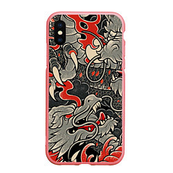 Чехол iPhone XS Max матовый Китайский Дракон, China Dragon, цвет: 3D-баблгам