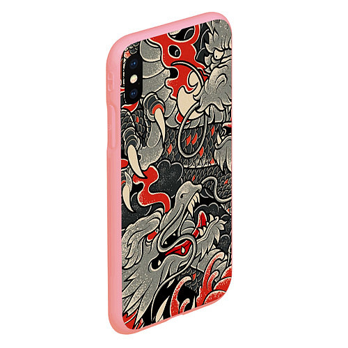 Чехол iPhone XS Max матовый Китайский Дракон, China Dragon / 3D-Баблгам – фото 2