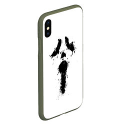 Чехол iPhone XS Max матовый Крик - Ghost Face, цвет: 3D-темно-зеленый — фото 2