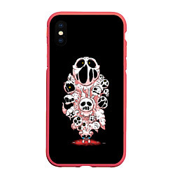 Чехол iPhone XS Max матовый В голове Айзека, цвет: 3D-красный