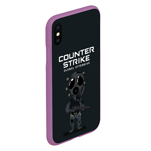 Чехол iPhone XS Max матовый CS GO COUNTER TERRORIS Z / 3D-Фиолетовый – фото 2