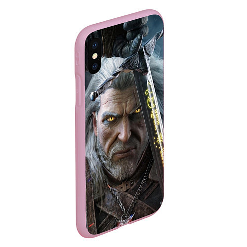 Чехол iPhone XS Max матовый THE WITCHER ГЕРАЛЬТ / 3D-Розовый – фото 2