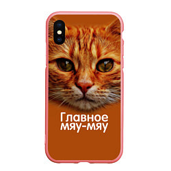 Чехол iPhone XS Max матовый ГЛАВНОЕ МЯУ-МЯУ