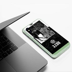 Чехол iPhone XS Max матовый Аниме, цвет: 3D-салатовый — фото 2