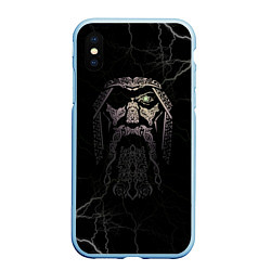 Чехол iPhone XS Max матовый Odin, цвет: 3D-голубой