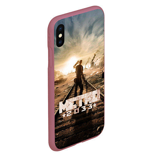 Чехол iPhone XS Max матовый MERTO 2033 ВОСХОД / 3D-Малиновый – фото 2