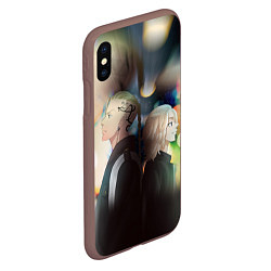 Чехол iPhone XS Max матовый Tokyo Revengers Токийские Мстители Z, цвет: 3D-коричневый — фото 2