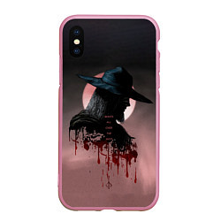 Чехол iPhone XS Max матовый Blind Hunter, цвет: 3D-розовый