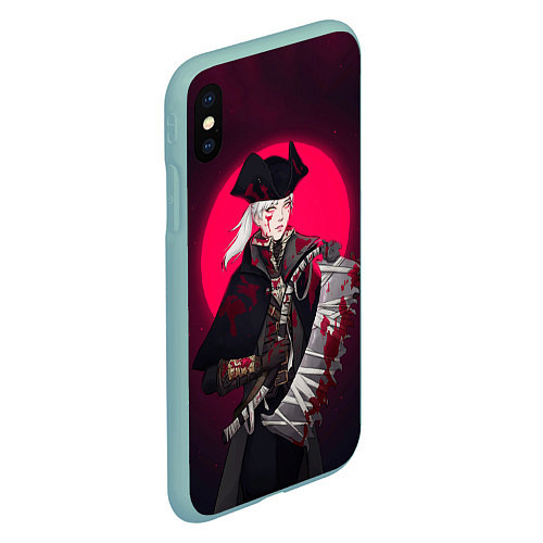 Чехол iPhone XS Max матовый Охотница / 3D-Мятный – фото 2