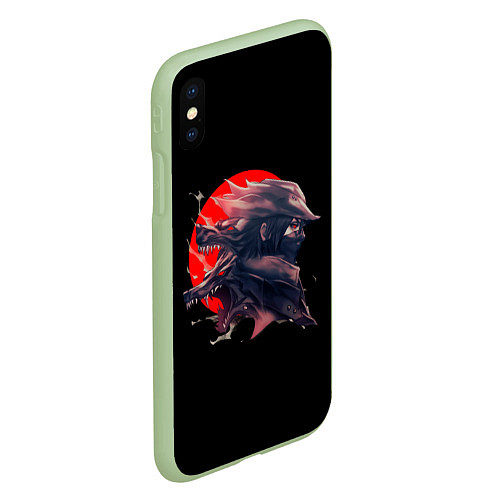 Чехол iPhone XS Max матовый Wolfborn / 3D-Салатовый – фото 2