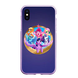 Чехол iPhone XS Max матовый Pony team, цвет: 3D-сиреневый