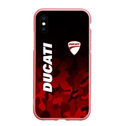 Чехол iPhone XS Max матовый DUCATI ДУКАТИ КАМУФЛЯЖ