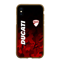 Чехол iPhone XS Max матовый DUCATI ДУКАТИ КАМУФЛЯЖ