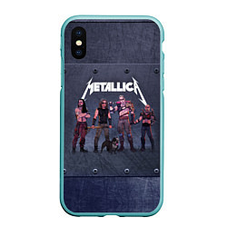 Чехол iPhone XS Max матовый METALLICA ГРУППА МЕТАЛЛИКА Z, цвет: 3D-мятный