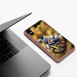 Чехол iPhone XS Max матовый HUSQVARNA ХУСКВАРНА SPORT, цвет: 3D-коричневый — фото 2