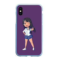 Чехол iPhone XS Max матовый Ms Nagatoro, цвет: 3D-голубой