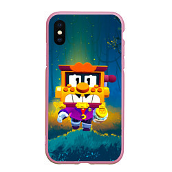 Чехол iPhone XS Max матовый Грифф Griff Brawl Stars, цвет: 3D-розовый