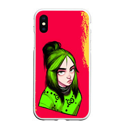 Чехол iPhone XS Max матовый BILLIE EILISH БИЛЛИ АЙЛИШ Z, цвет: 3D-белый