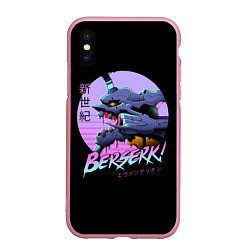 Чехол iPhone XS Max матовый EVA-BERSERK ЕВА- БЕРСЕРК, цвет: 3D-розовый