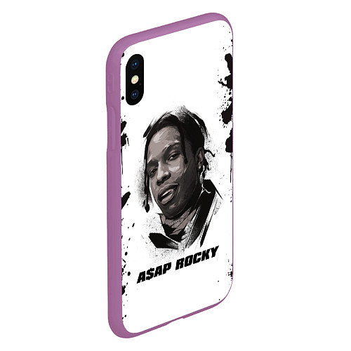 Чехол iPhone XS Max матовый АСАП ASAP ROCKY Z / 3D-Фиолетовый – фото 2