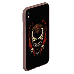 Чехол iPhone XS Max матовый Spawn профиль, цвет: 3D-коричневый — фото 2