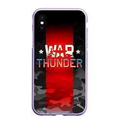 Чехол iPhone XS Max матовый WAR THUNDER ВАР ТАНДЕР, цвет: 3D-светло-сиреневый