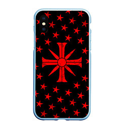 Чехол iPhone XS Max матовый FAR CRY 5 SINNER СЕКТА, цвет: 3D-голубой