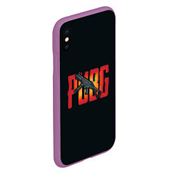 Чехол iPhone XS Max матовый Pubg Ump, цвет: 3D-фиолетовый — фото 2