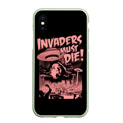 Чехол iPhone XS Max матовый Invaders must die