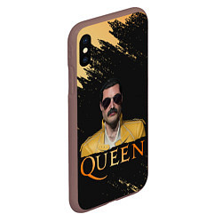 Чехол iPhone XS Max матовый Фредди Меркьюри Freddie Mercury Z, цвет: 3D-коричневый — фото 2